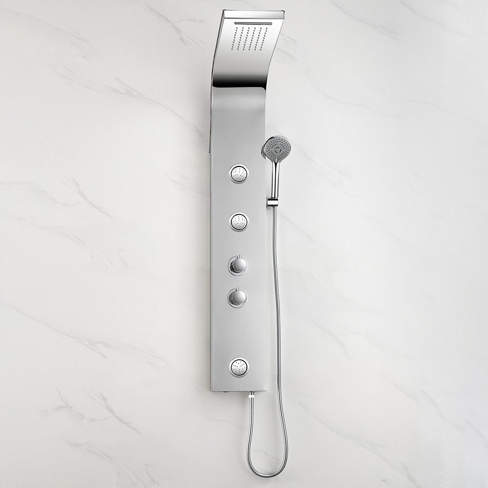Brushed steel Shower Tower Brushed steel Shower Tower With 4 functions-SL906OA 14 15 2