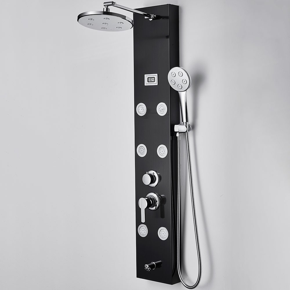 Electronic Temperature Display Shower Panel With 4 Functions Electronic Temperature Display Shower Panel With 4 Functions-SL918P 14 31 2