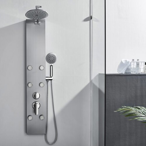 Brushed Steel Shower In Tower With 3 Functions-SL928O 13 16 2